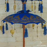 guarda sol balines pequeno azul home decor decoracao balinesa madeira artesintonia umbrella umbrelone decorativo artesintonia 4
