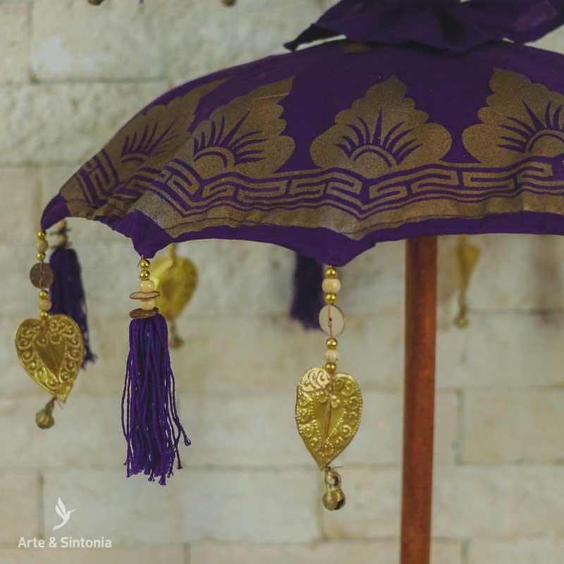 guarda sol umbrella umbrelone objetos decorativos balineses handycraft orientais oriental balinesa artesintonia home decoration roxo 6