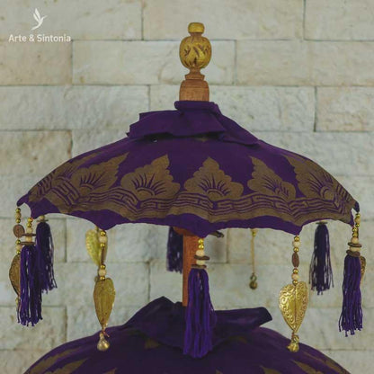 guarda sol umbrella umbrelone objetos decorativos balineses handycraft orientais oriental balinesa artesintonia home decoration roxo 2