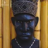 Máscara Decorativa Indígena Tikuna - Arte & Sintonia arte indigena, artes unicas, etnicos all, Madeira, mascaras decorativas