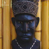 Máscara Decorativa Indígena Tikuna - Arte & Sintonia arte indigena, artes unicas, etnicos all, Madeira, mascaras decorativas