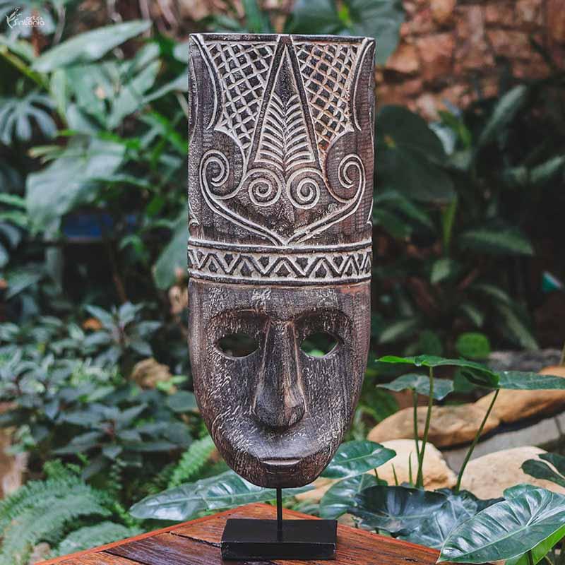 MS1 modelo01  mascara decorativa madeira com base artesanal home decor decoracao etnica artesintonia 2 2