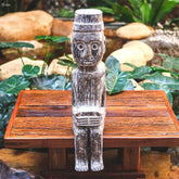 MS6 modelo branco mascara decorativa madeira com base artesanal home decor decoracao etnica artesintonia 2