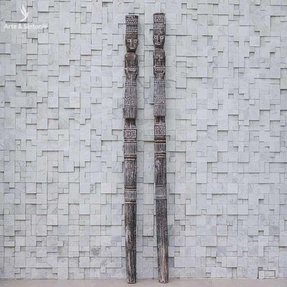 casal balines dupla totem couple par arte decorativa decoracao decor art bali balines baliart balinesa 