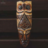 Máscara Coruja Tribal De Bali - Arte & Sintonia animais, bali 2020, bali2021, madeira, mascaras