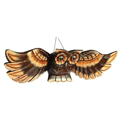 OK40 New animais decorativos coruja madeira entalhada arte bali indonesia artesintonia 1