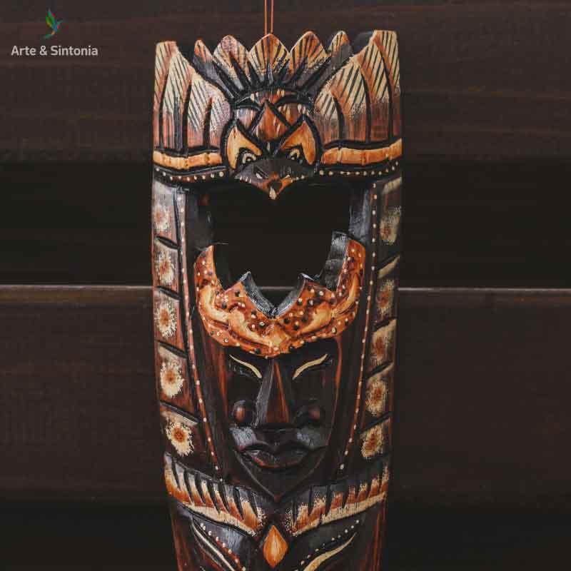 Máscara Duas Faces de Bali - Arte &amp; Sintonia bali 2020, bali2021, lancamentos, madeira, mascaras