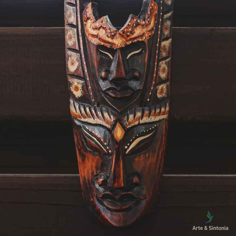 Máscara Duas Faces de Bali - Arte &amp; Sintonia bali 2020, bali2021, lancamentos, madeira, mascaras