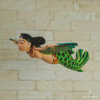 Escultura Sereia Dewi Alada | Bali - Arte &amp; Sintonia bali2021, madeira, outras esculturas