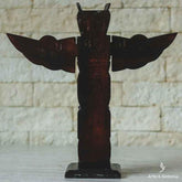 totem vermelho artesanal toteismo decorativo artesanal artesanato bali indonesia home decor madeira aborigene primitivo artesintonia 3