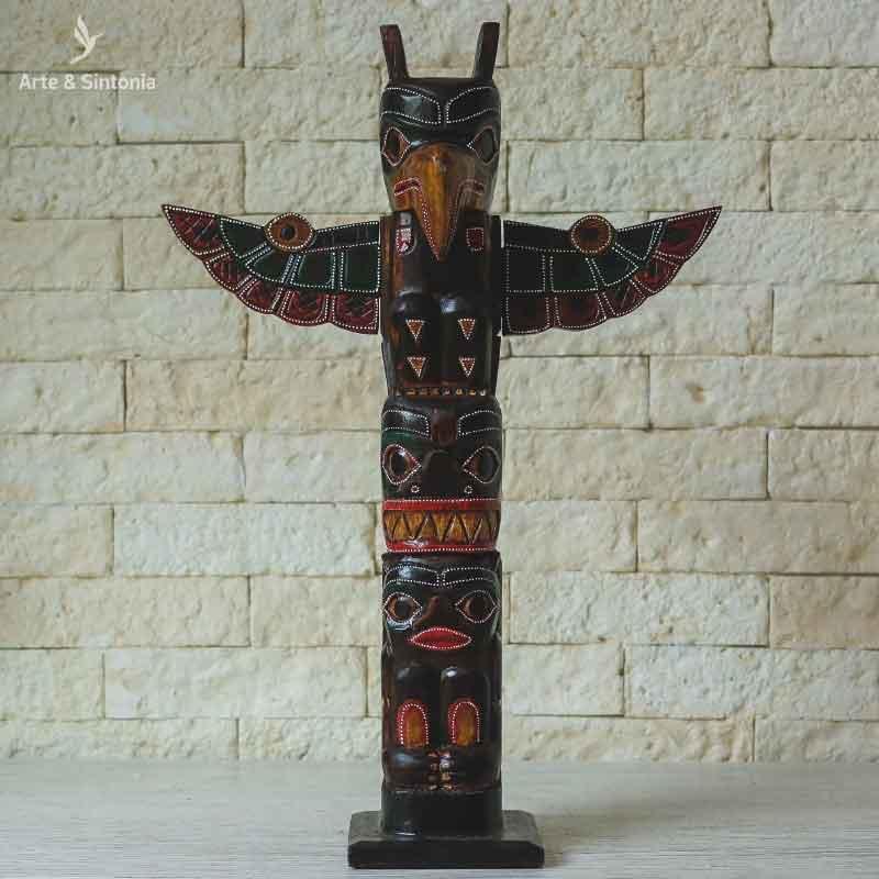 Totem Canadense Tribal 60cm - Arte &amp; Sintonia bali2021, etnica, Etnicas, etnicos