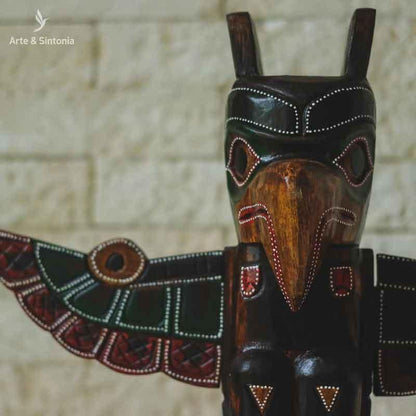 Totem Canadense Tribal 60cm - Arte &amp; Sintonia bali2021, etnica, Etnicas, etnicos
