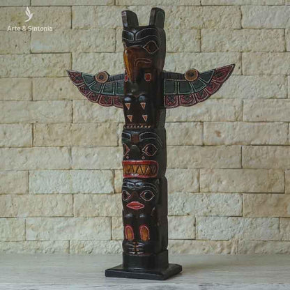 Totem Canadense Tribal 60cm - Arte &amp; Sintonia bali2021, etnica, Etnicas, etnicos