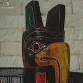 totem toten totemismo aborigene xama canadense artesanatos decorativos wood madeira carved entalhado indonesia objetos etnicos grande 100cm 4