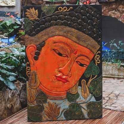 OKA15 19 quadro painel buda madeira entalhado antik bali handycraft wood carving decoracao balinesa artesintonia buddha 1