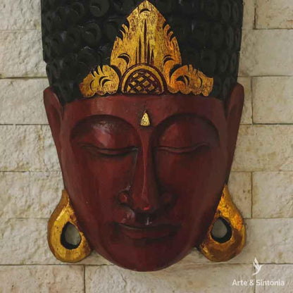 cabeca face buddha buda madeira home decor decoracao parede zen budista budismo artesanal artesanato balinês bali indonesia artesintonia hindu hinduísmo deuses hindu meditação yoga