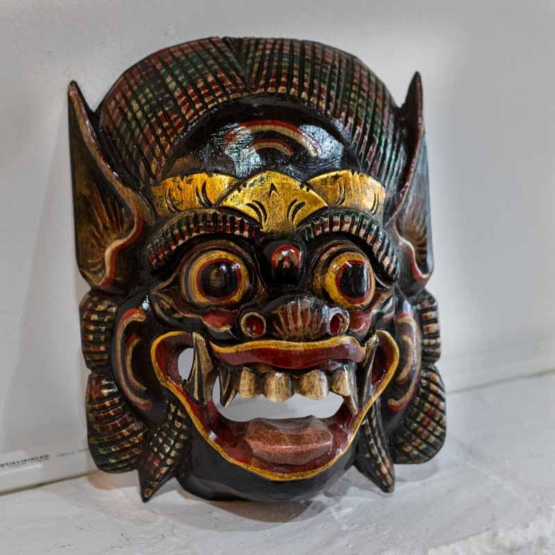 máscara de rímel barong oração balinesa protetor indonésia decoração parede paredes decoração objetos artesanais entalhados na madeira artesintonia 4