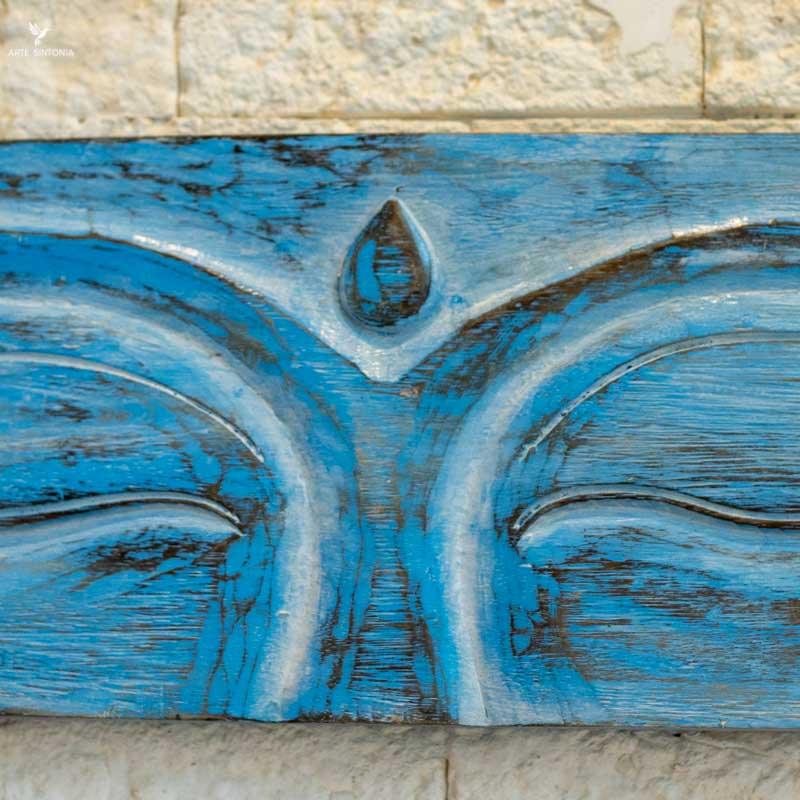 arte decorativa azul blue painel buddha buda olhos eyes artesanatos bali indonesia artesintonia 1