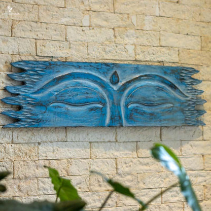 arte decorativa azul blue painel buddha buda olhos eyes artesanatos bali indonesia artesintonia 4