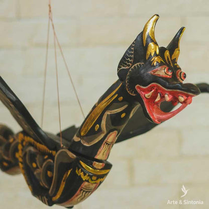 escultura de pendurar dragao alado voador mistico mitologia hinduismo naga busuki madeira entalhado dragon winger balinese wood handycraft home decoration 12