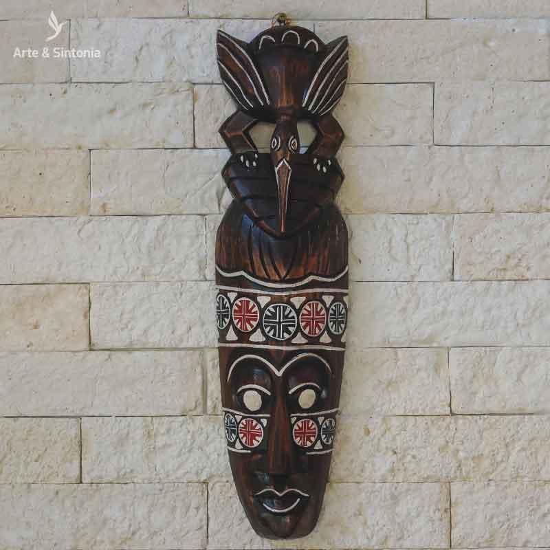 mascara decorativa passatro etnica home decor decoracao parede artesanal arte bali indonesia artesintonia 1