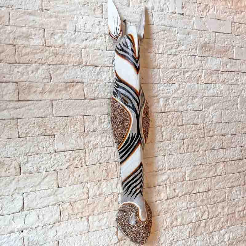 mascara decorativa carranca zebra pedra jateada madeira bali indonesia decor artesintonia 0