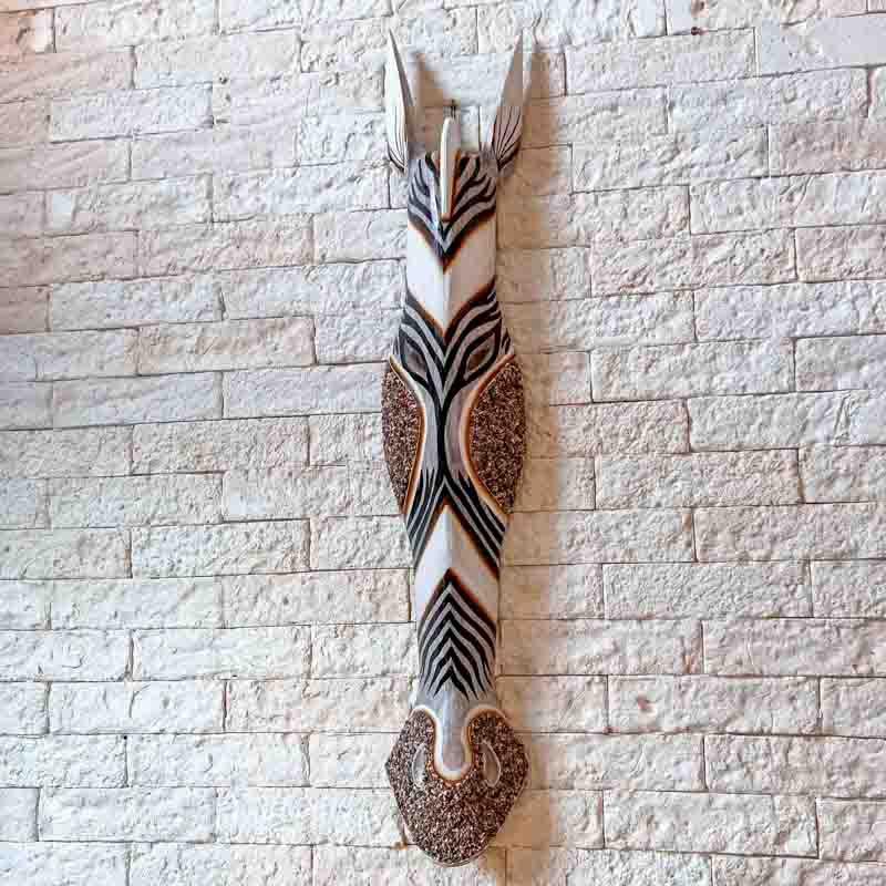 mascara decorativa carranca zebra pedra jateada madeira bali indonesia decor artesintonia 9