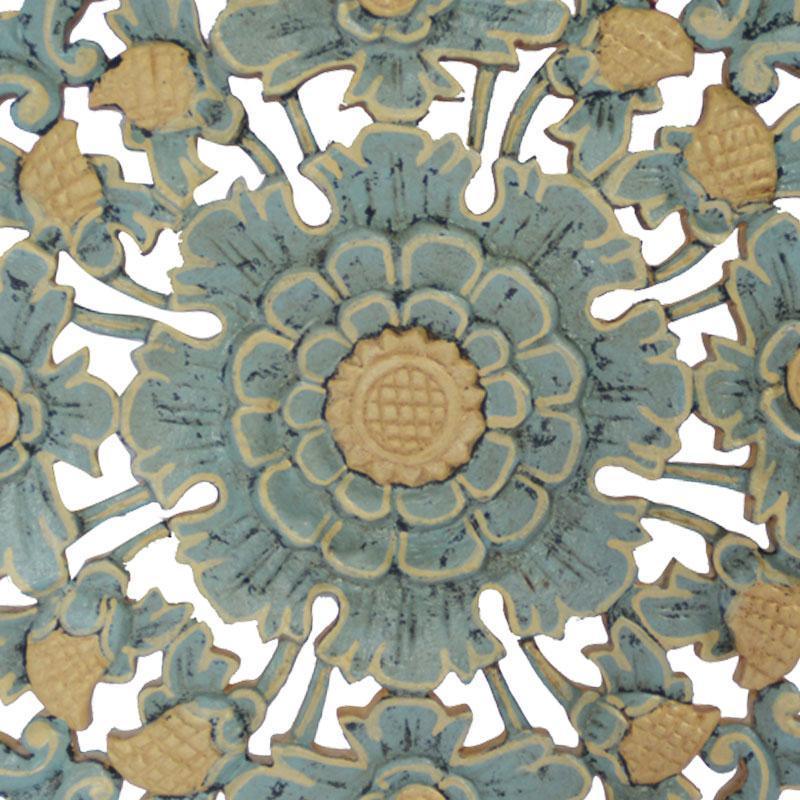 PI4 painel madeira entalhado flores redonda bali indonesia artesanato mandala artesintonia 2