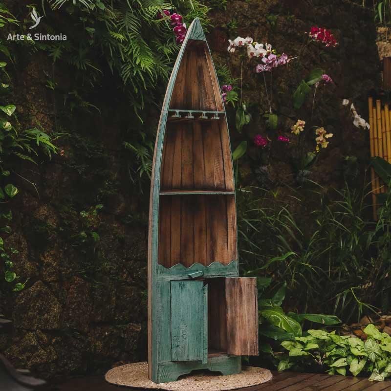 Barco Adega em Madeira 200cm | Bali - Arte &amp; Sintonia bali23, madeira, moveis bali, rustico