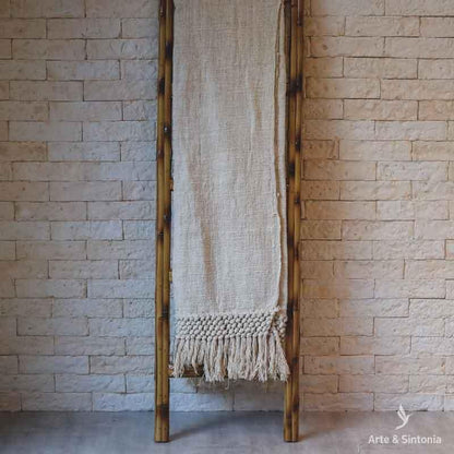 manta algodao minimalista objetos decorativos balineses artesintonia nuda fios naturais home decoration balinese franjas 8