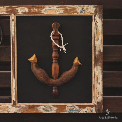 painel quadro decor naval maritima decoracao paredes casa sala litoral praiana objetos artesanais artesanato brasileiro floripa florianopolis artesintonia timao ancora 2