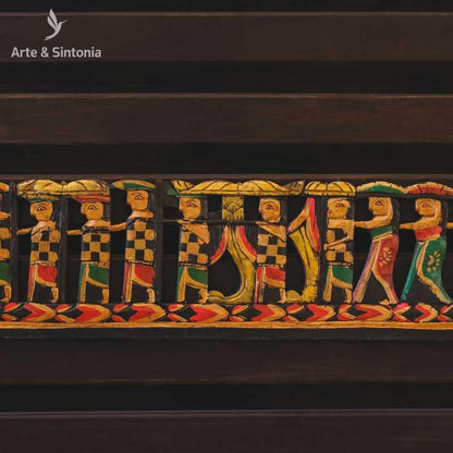 pandil cerimonia balinesa placa entalhada madeira ritual indonesia hindu barong objetos artesanais artesintonia 2