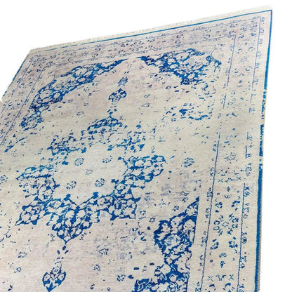 tapete turco turquia carpet hug store loja decoracao casa sala lving objetos artesanais artesanato branco azul grande tapete grande para sala