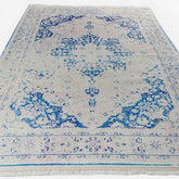 tapete turco turquia carpet hug store loja decoracao casa sala lving objetos artesanais artesanato branco azul grande tapete grande para sala