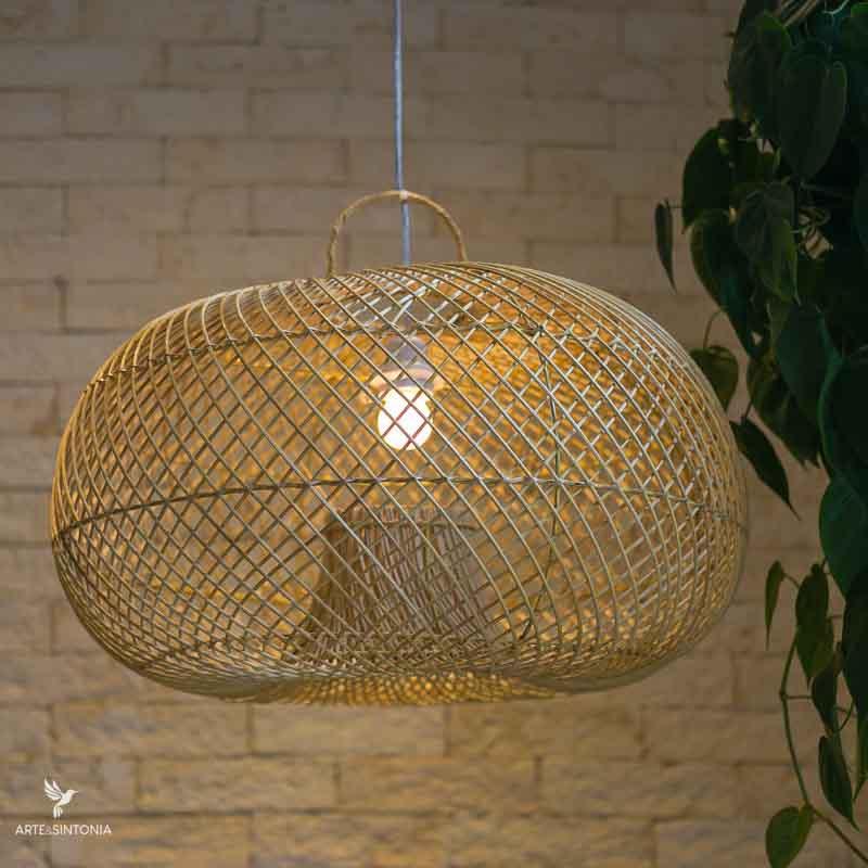 Luminária Bali de Fibra Natural | Rattan - Arte &amp; Sintonia bali 22, boho, fibra, Luminárias, lustre, rattan