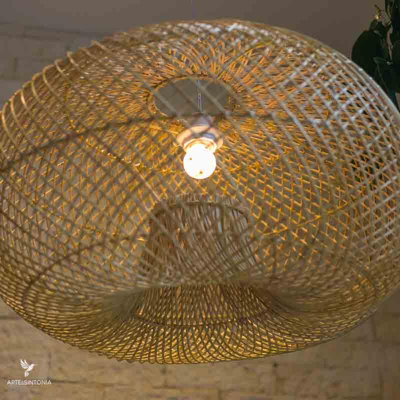 Luminária Bali de Fibra Natural | Rattan - Arte &amp; Sintonia bali 22, boho, fibra, Luminárias, lustre, rattan