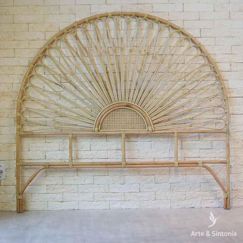 cabeceira de cama decoracao quarto casal queen bali indonesia fibra rattan floral artesanal decorativo artesintonia 1
