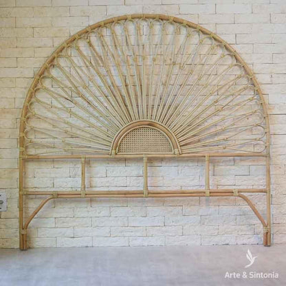 cabeceira de cama decoracao quarto casal queen bali indonesia fibra rattan floral artesanal decorativo artesintonia 1