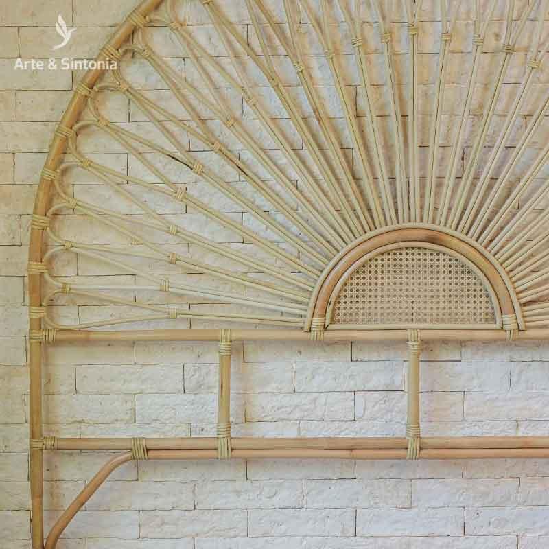cabeceira de cama decoracao quarto casal queen bali indonesia fibra rattan floral artesanal decorativo artesintonia 4
