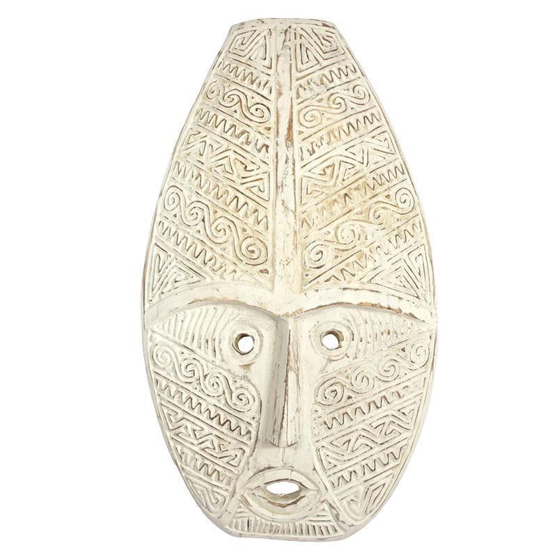 TO8 mascara decorativa grande branca madeira artesanal arte bali indonesia artesintonia 1