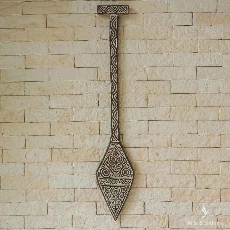 remo decorativo madeira timor home decoration decoracao paddle etnico artesanatos indonesia bali balinese artesintonia wood entalhado handycraft 1