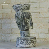 escultura primitivo antik branco preta decorativo home decor decoracao balinesa bali indonesia artesintonia arte tribal timor banco madeira entalhado decorativo wood