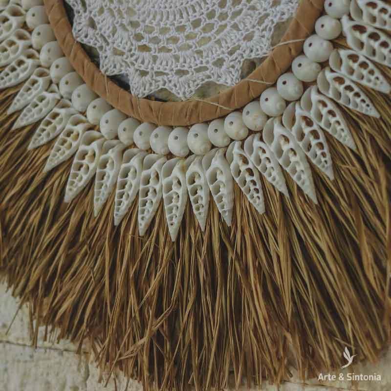 colar decorativo palha redondo home decor decoracao boho artesanal artesanato bali indonesia artesintonia  decoracao de parede