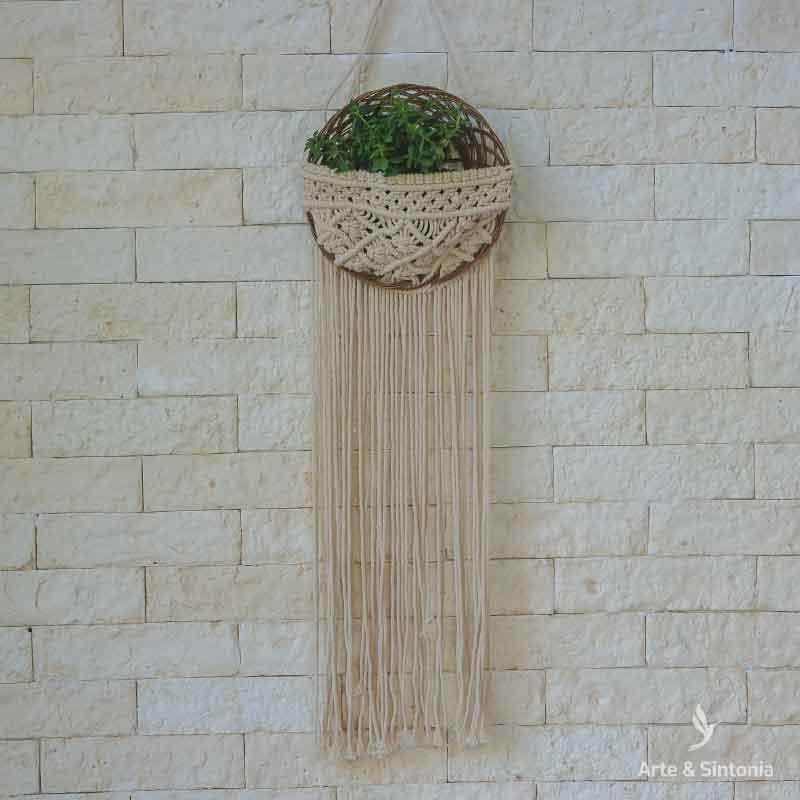 Macramê Suporte para plantas refinado tendências decor artesanal UrbanJungle Bali Boho decorparedes artesintonia decorhome decoração