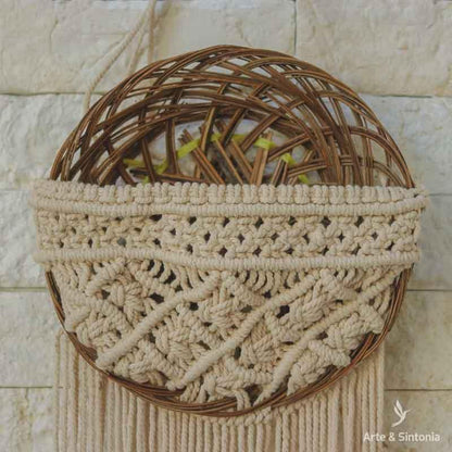 Macramê Suporte para plantas refinado tendências decor artesanal UrbanJungle Bali Boho decorparedes