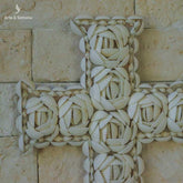 escultura cruz conchas bali balines artesanal home decor decoracao parede decorativo artesintonia 4