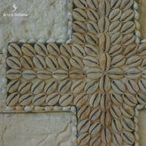 escultura cruz conchas bali balines artesanal home decor decoracao parede decorativo artesintonia