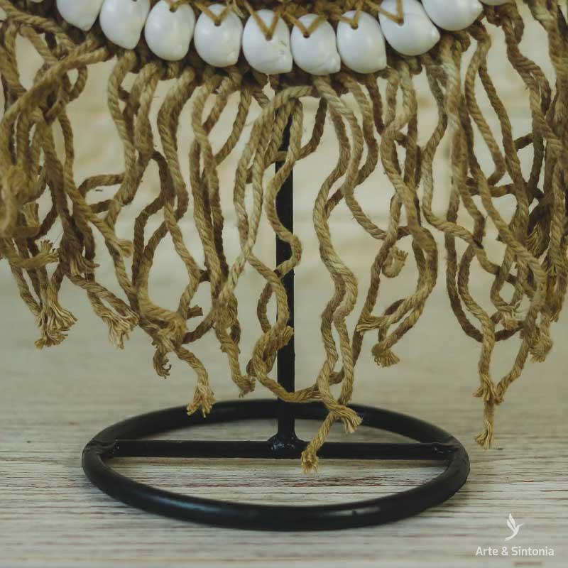 colar decorativo buzios concha home decor decoracao balinesa bali indonesia artesanal artesintonia boho terroso marrom natural fibras franjas 3