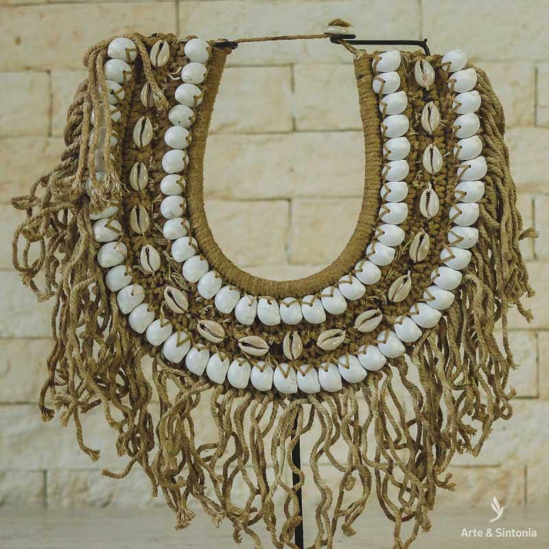 colar decorativo buzios concha home decor decoracao balinesa bali indonesia artesanal artesintonia boho terroso marrom natural fibras franjas 5