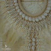 colar decorativo branco grande home decor decoracao boho artesanal artesanato bali indonesia artesintonia 